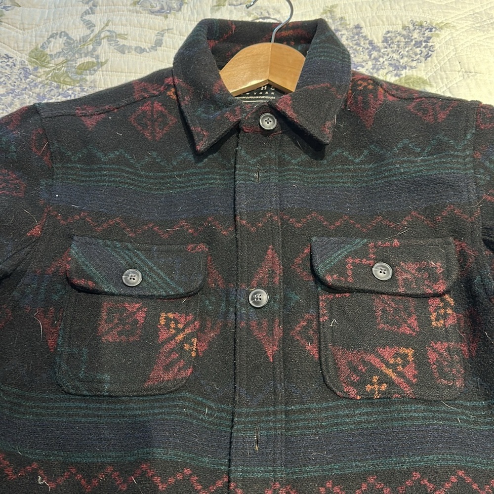 Jachs NY Men’s Black & Burgundy Patterned Button-Up Jacket - Picture 5 of 5